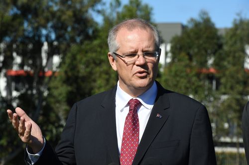 Scott Morrison turned the first "sod" on Sydney's second airport construction today.