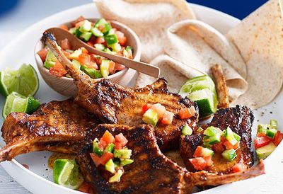 Mexican pork cutlets with salsa