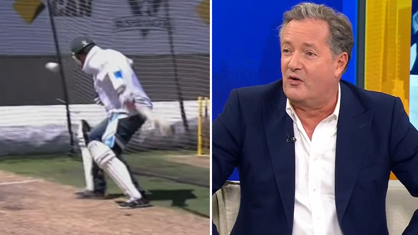 Piers Morgan speaking about his net session with former Australian bowler Brett Lee in 2013.