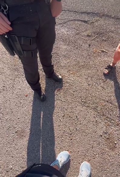 woman running calls police over terrifying stranger