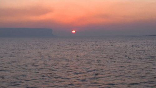 The smoke created a spectacular sunrise. (9NEWS)