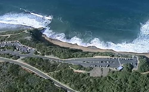 A man has died after after being found unconscious in the water off Victoria's Bells Beach. 


