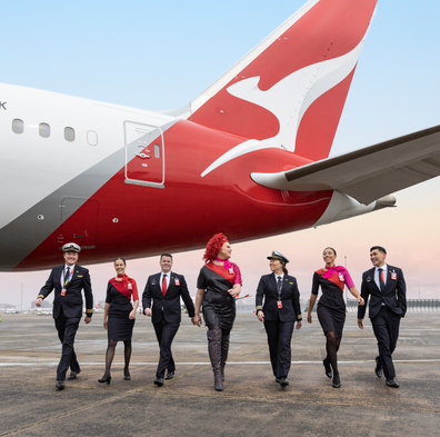 The flight will be operated by Qantas' LGBTQI+ staff members