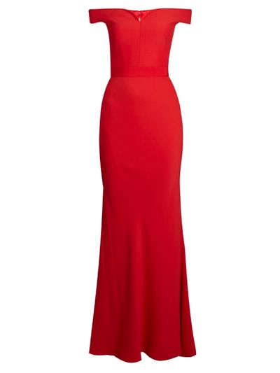 Alexander McQueen red gown, $3366 at <a href="http://www.matchesfashion.com/au/products/Alexander-McQueen-Off-the-shoulder-crepe-gown-1077407" target="_blank">Matches</a><br />