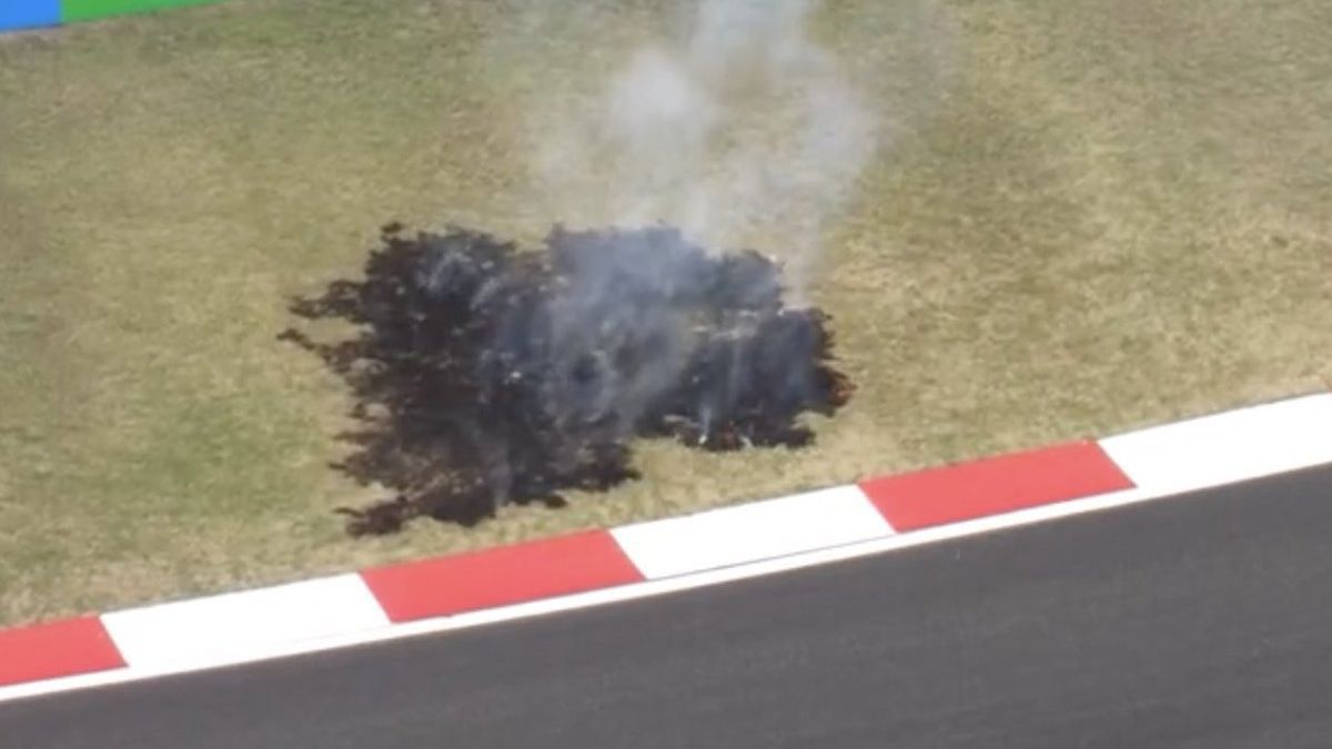 A grass fire halted racing at the Shanghai International Circuit.