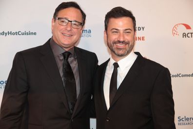 Bob Saget and Jimmy Kimmel arrive at 30th Annual Scleroderma Benefit at the Beverly Wilshire Four Seasons Hotel on June 16, 2017 in Beverly Hills, California. 