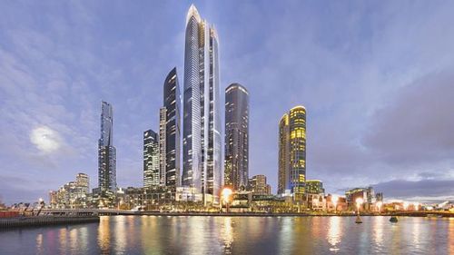 The new 90-storey tower would stand across the road from Crown Towers. (Supplied)