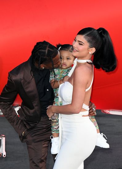 Travis Scott, Stormi Webster, Kylie Jenner, premiere, red carpet