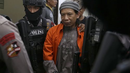 Abdurrahman is accused of orchestrating a spate of attacks, including suicide bombings with young children, across Indonesia. Picture: AAP.