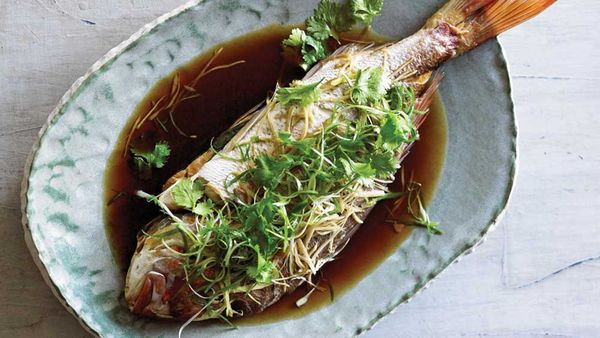 Adam Liaw's oven steamed fish