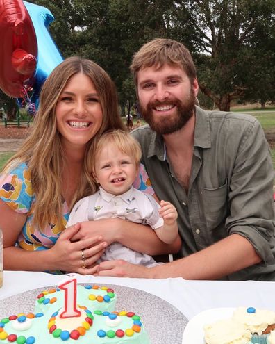 Natalia Cooper with husband and son