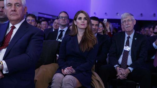 Hope Hicks (centre). (AAP)