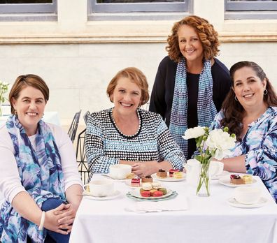 Ovarian cancer survivors Renata Potoczky, Karen Gowler, Luisa Niglia and Narelle Lawrence for Black Pepper's 2024 ovarian cancer awareness month campaign.