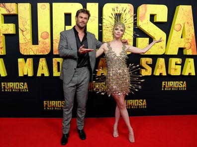 Chris Hemsworth and Anya Taylor-Joy attend the Australian premiere of "Furiosa: A Mad Max Saga" at the State Theatre on May 02, 2024 in Sydney