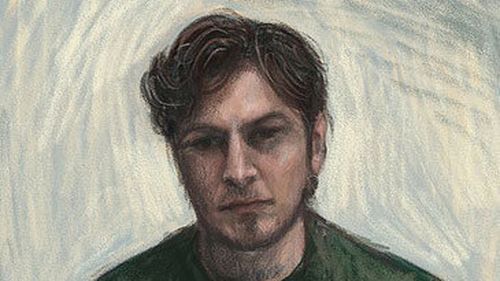 Court sketch of Tom Silvagni (Anita Lester)