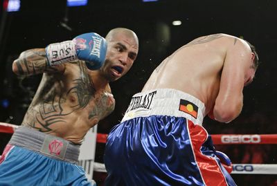 <b>Australian boxer Daniel Geale has been knocked out in a brutal loss to WBC middleweight champion Miguel Cotto.</b><br/><br/>Geale went into the bout with a height and weight advantage and a longer reach but it matter little with Cotto proving too powerful.<br/><br/>The Puerto Rican fighter knocked Geale down twice before finishing the bout with 2:28 left in the fourth round.<br/><br/>The loss was Geale's third in his past five fights and, from the following images, was one of his most painful.<br/>