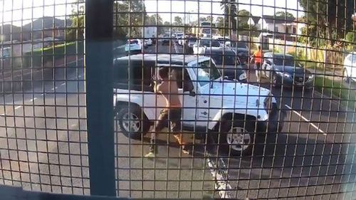 The incident on The Horsley Drive was captured on video. Picture: Supplied