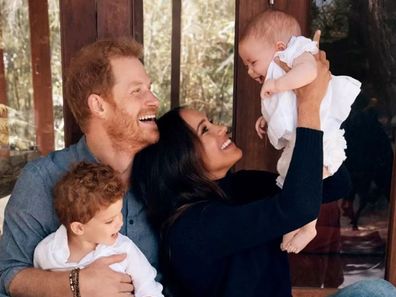 Meghan and Prince Harry's 2021 Christmas card, featuring Archie and Lilibet