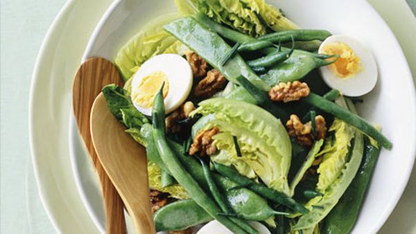 Green bean and walnut salad with verjuice vinaigrette