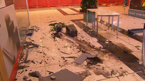 Police and fire crews were called to Newtown Shopping Centre at about 3.15am. (9News)
