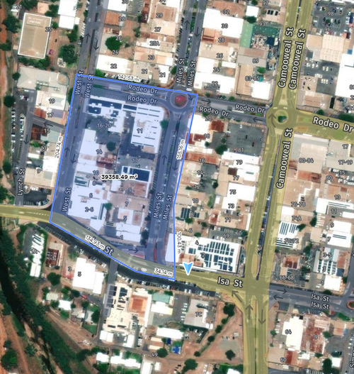 Police in Mt Isa declared an exclusion zone at 10:50pm on Friday night, which included West Street, Isa Street, Miles Street, and Rodeo Drive.
