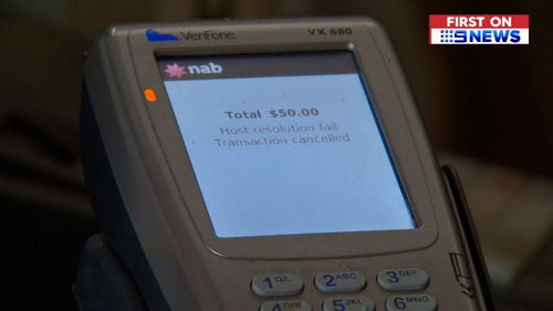 The interruptions have been knocking Eftpos machines offline. (9NEWS)