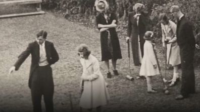 Princess Elizabeth and Prince Philip playing croquet when they first met