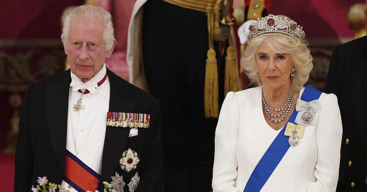 Queen Camilla wears Royal Family Order of King Charles III during State ...