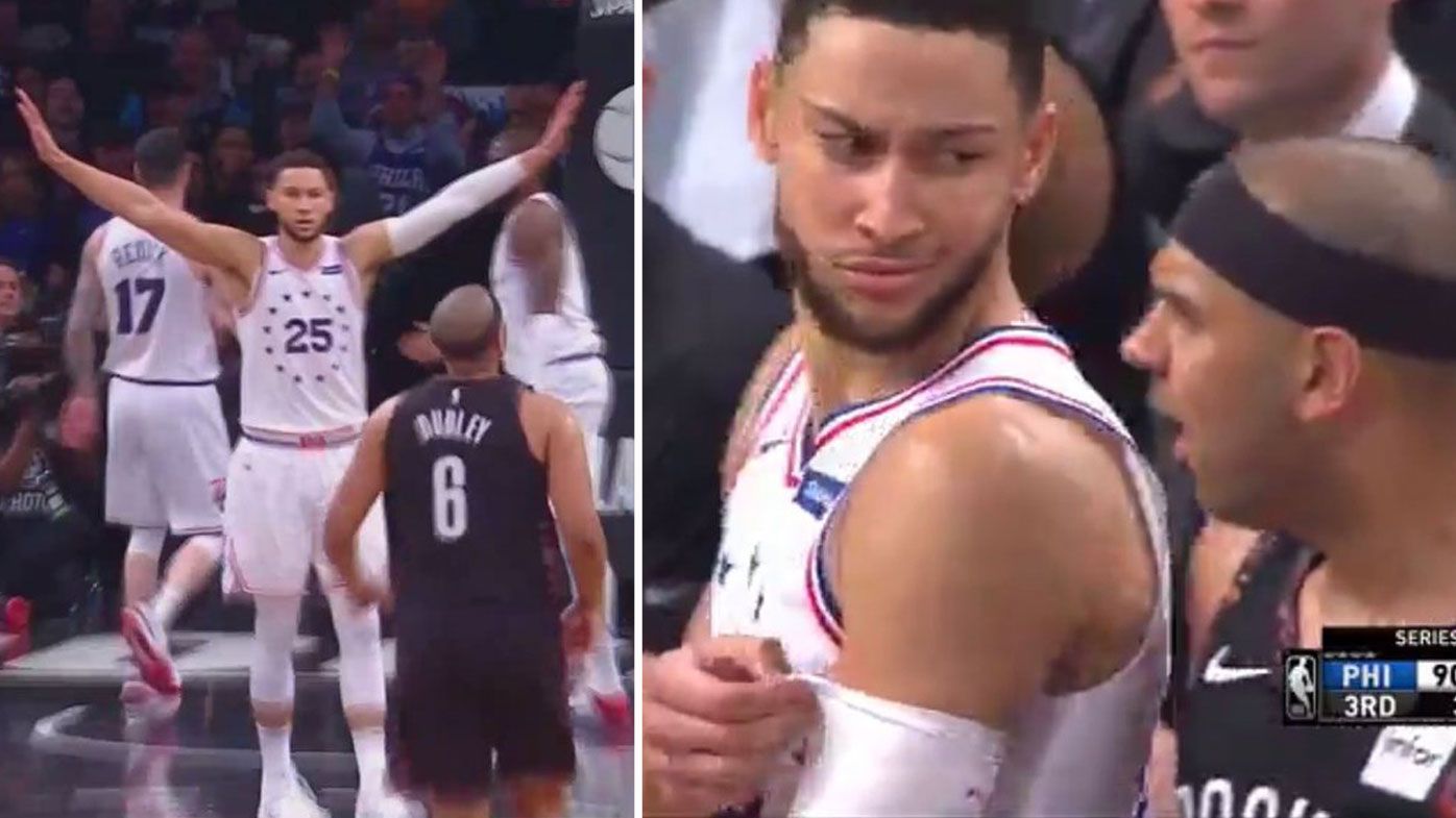 Ben Simmons scores career playoff high as Philadelphia 76ers beat Nets, Aussie clashes with Jared Dudley