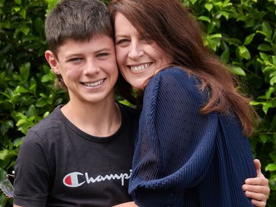 Stephanie Bansemer-Brown with her son.