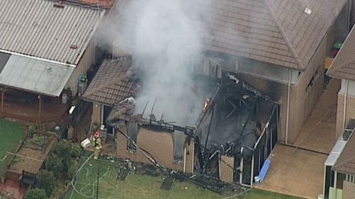 Fire crews battling townhouse blaze in northern Sydney suburb of Dundas