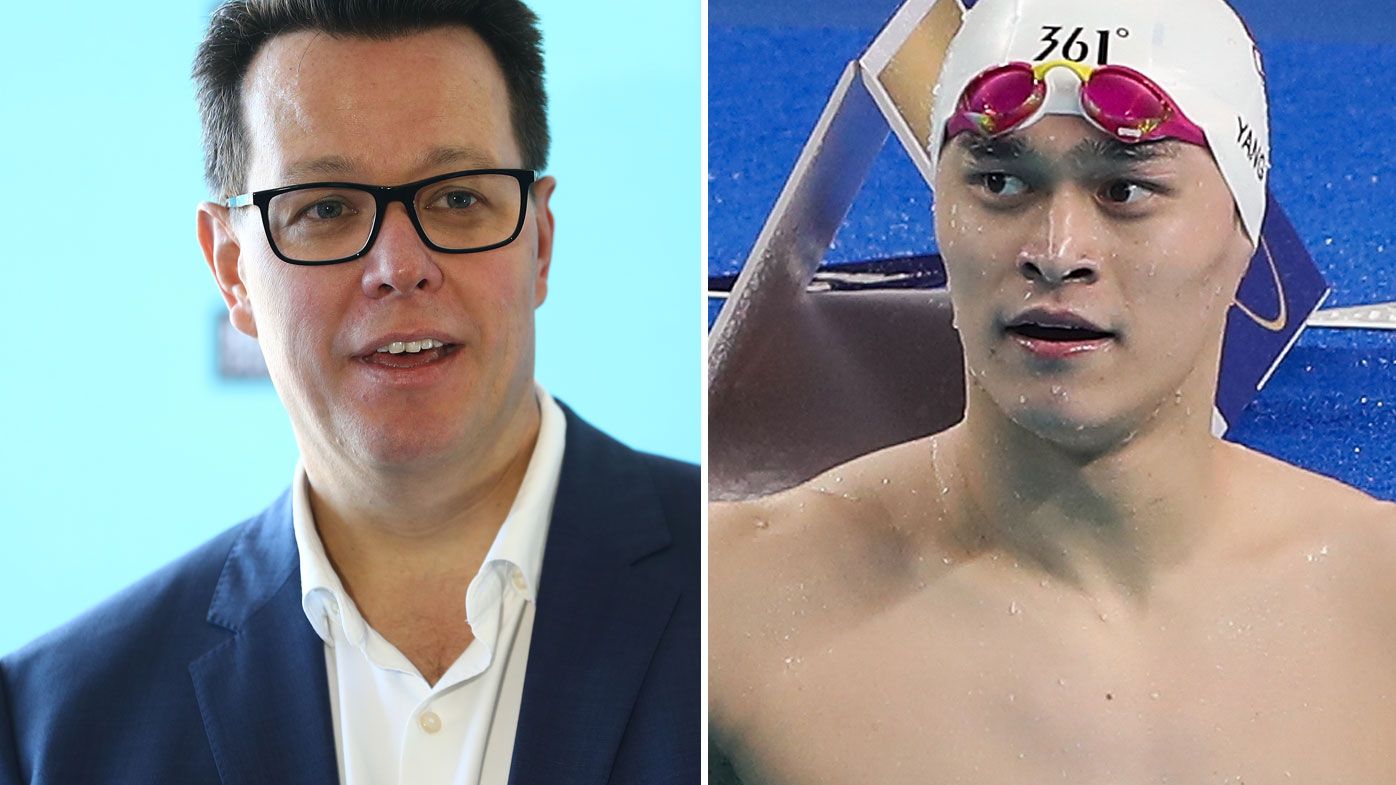 Kieren Perkins (left) and Sun Yang.