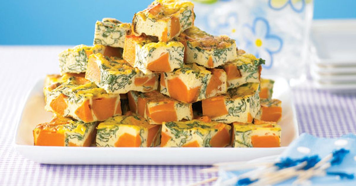 Kumara and spinach cubes - 9Kitchen