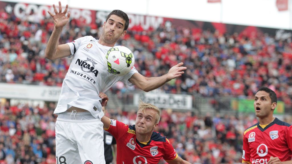 Iacopo La Rocca during the round nine match between Adelaide United and Western Sydney Wanderers at Coopers Stadium. (AAP)