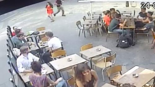 A man has been arrested after he allegedly slapped the student outside a cafe in Paris.