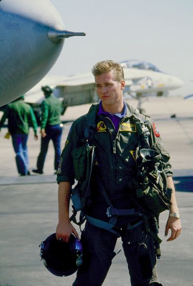 Val Kilmer, Top Gun, movie, set