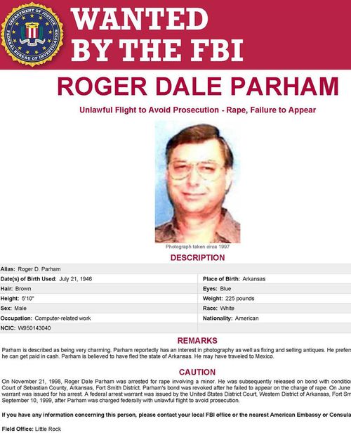 FBI wanted poster Roger Dale Parham