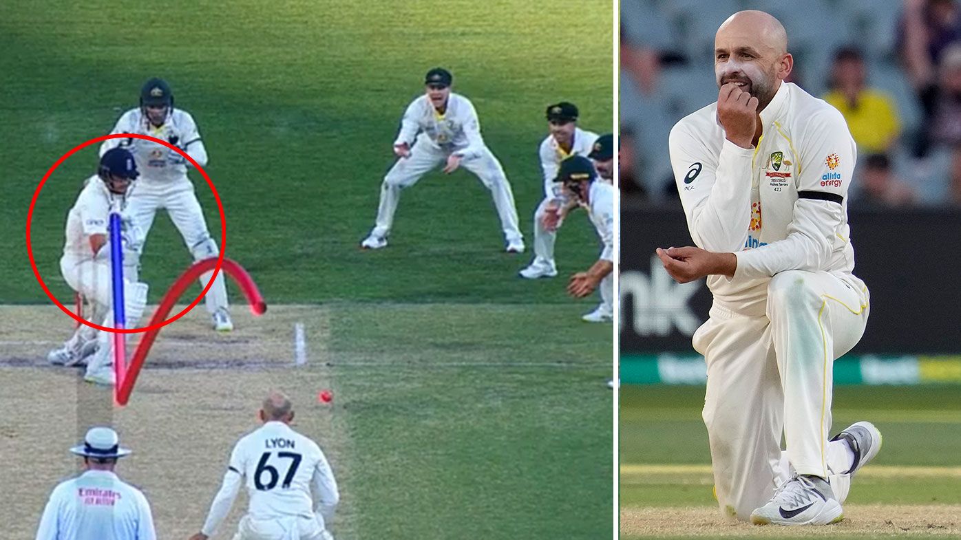'Bounced a long way': DRS decision baffles cricket world as Nathan Lyon misses out on wicket