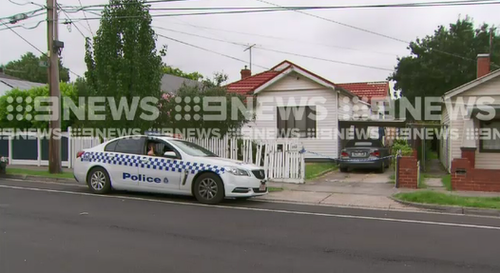 Police have blocked off the home as they investigate. (9NEWS)