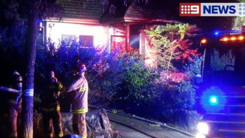 The house was well alight when firefighters arrived. (9NEWS)