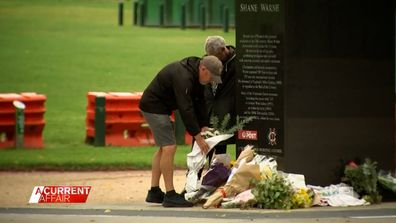 Fans gathered today in shock and disbelief outside the MCG to pay tribute to Shane Warne. 