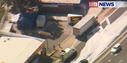 The spill of body wash closed several lanes on Pennant Hills Road. (9NEWS)