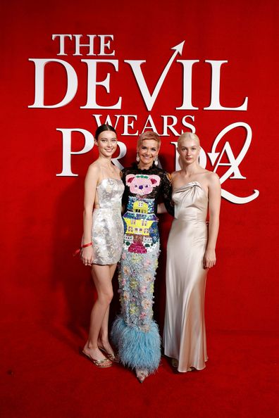 SYDNEY, AUSTRALIA - APRIL 28: Allegra Overton, Giselle Overton and Jessica Rowe attends "The Devil Wears Prada 2" Sydney Gala at State Theatre on April 28, 2026 in Sydney, Australia. (Photo by Brendon Thorne/Getty Images)