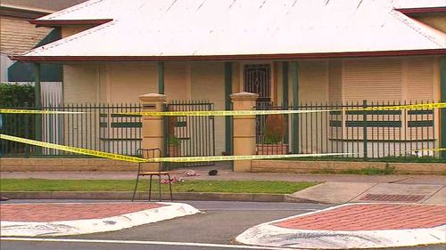 Police established a crime scene and arrested the suspect. Image: 9News