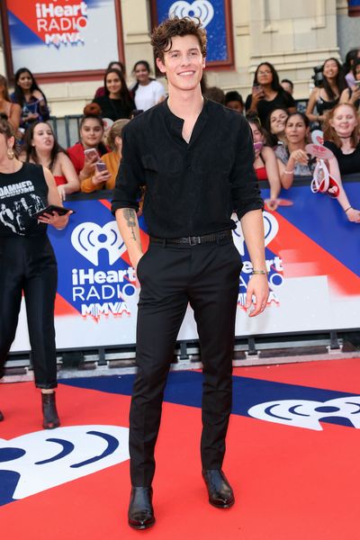 Shawn Mendes in&nbsp;Saint Laurent&nbsp;at the 2018 iHeartRADIO MuchMusic Video Awards in Toronto, Canada
