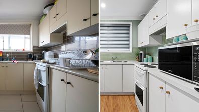 Kitchen makeover using paint