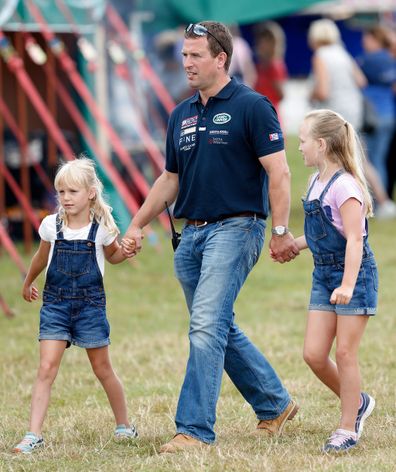 Phillips with his children Savannah, 10, and Isla, nine.