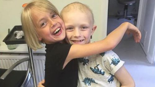 Young girl chops off long blonde hair in support of ‘boyfriend’ with cancer