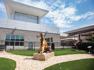 The dedicated dog park at Hartsfield-Jackson Airport in Atlanta.