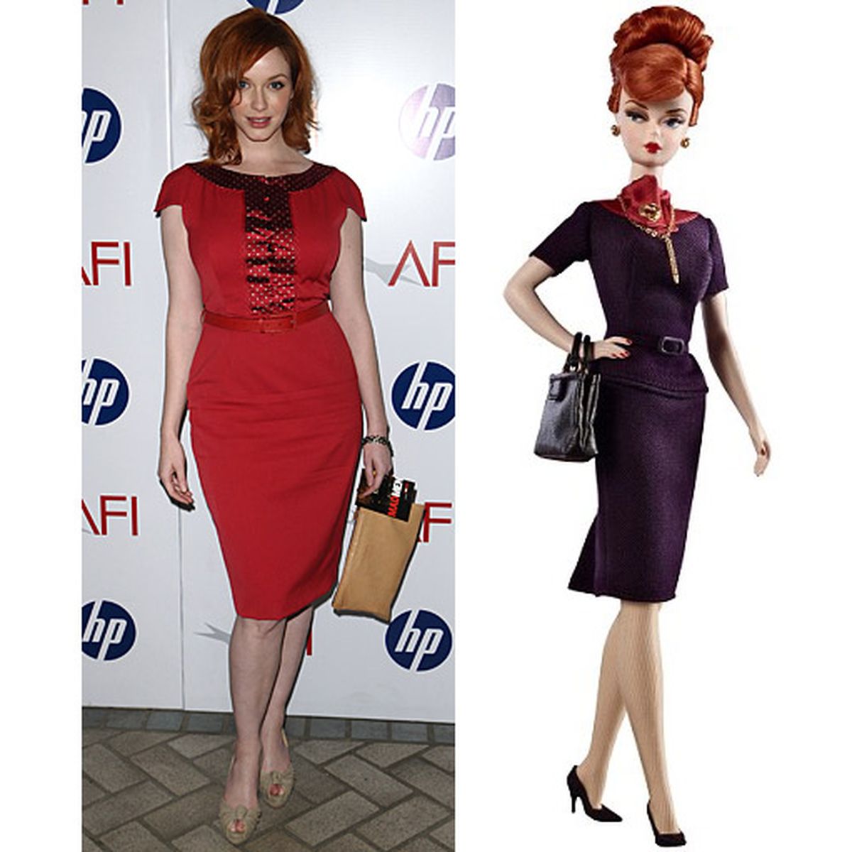 Curvy Christina Hendricks... now a flat-chested Barbie doll - 9Celebrity